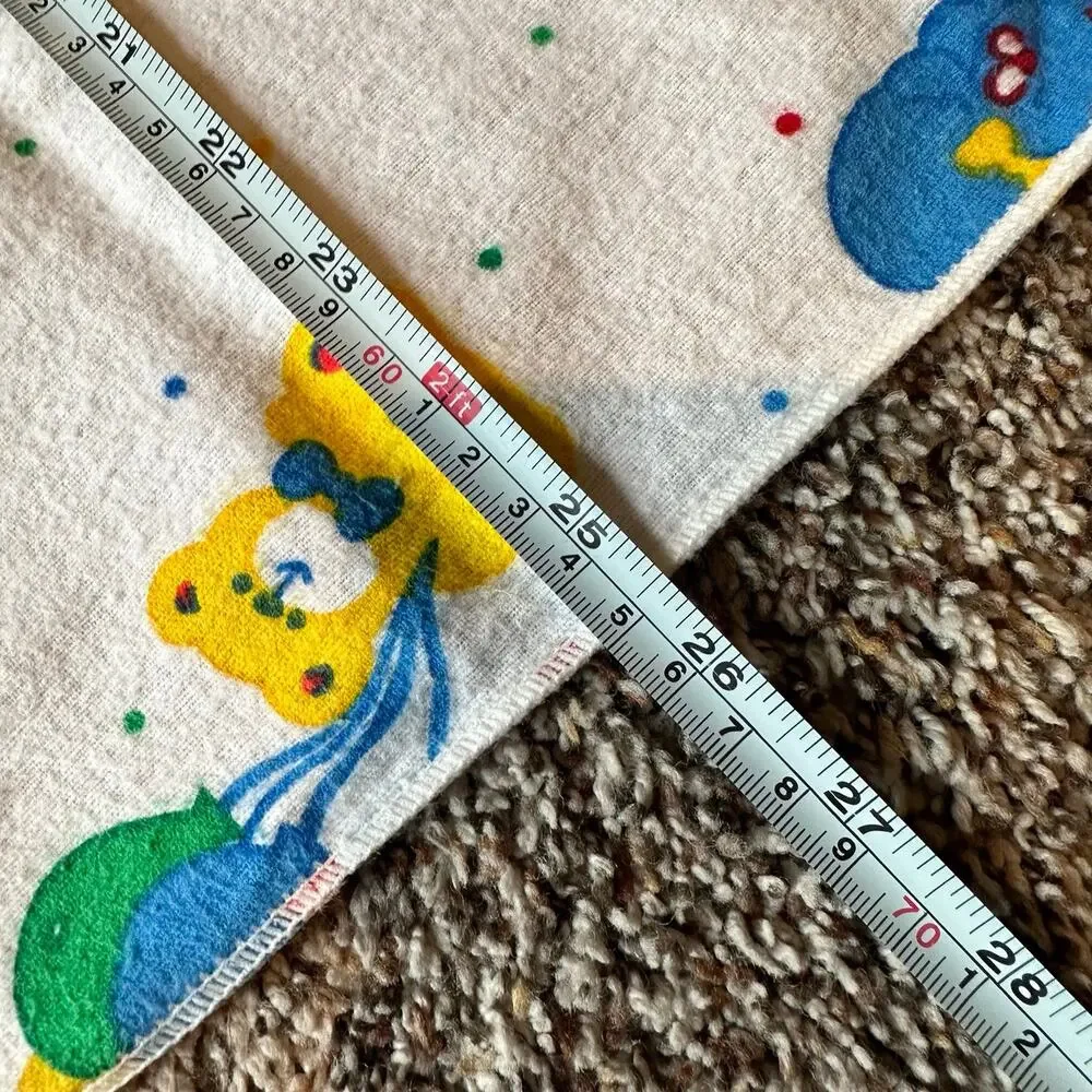 Vintage Riegel Baby Blanket Red Blue Yellow Green primary color 100% Cotton